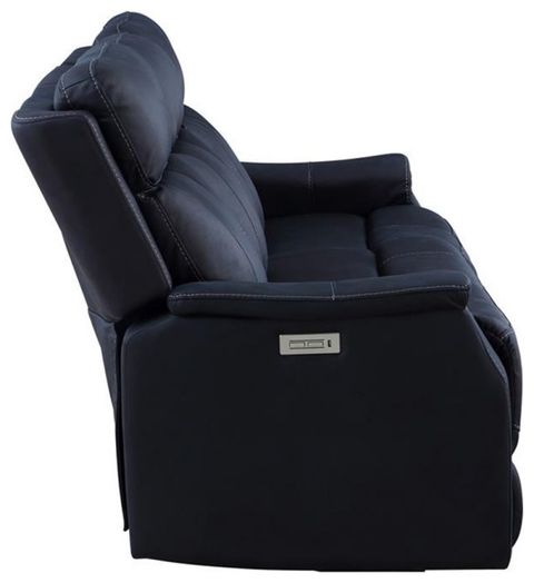 Bowery Hill Contemporary Faux Leather Dual Power Reclining Sofa In ... for Designing Your Space with the Bowery Hill Ivory Leather Power Sofa